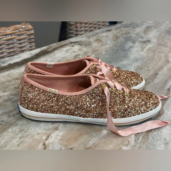 Women’s KATE SPADE KEDS New York Glitter Sneakers- Size 7 - Picture 4 of 9